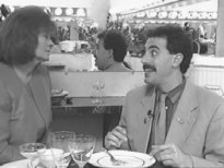 Borat with Prof Helen Pye from Charlston University