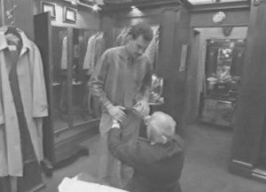 Borat gets his inner leg measured